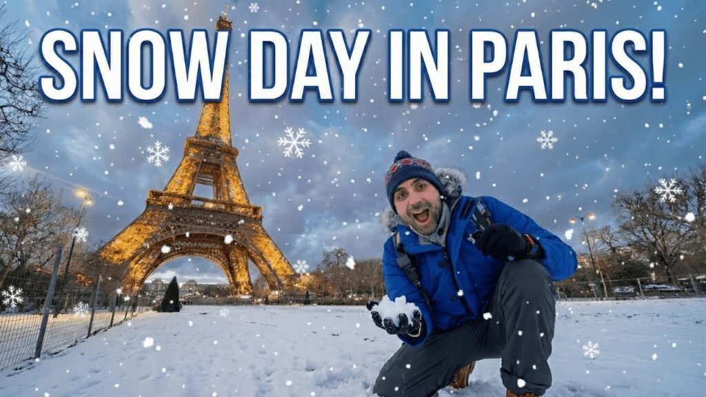 Paris in the Snow 2026: Walking the Eiffel Tower and Champ de Mars